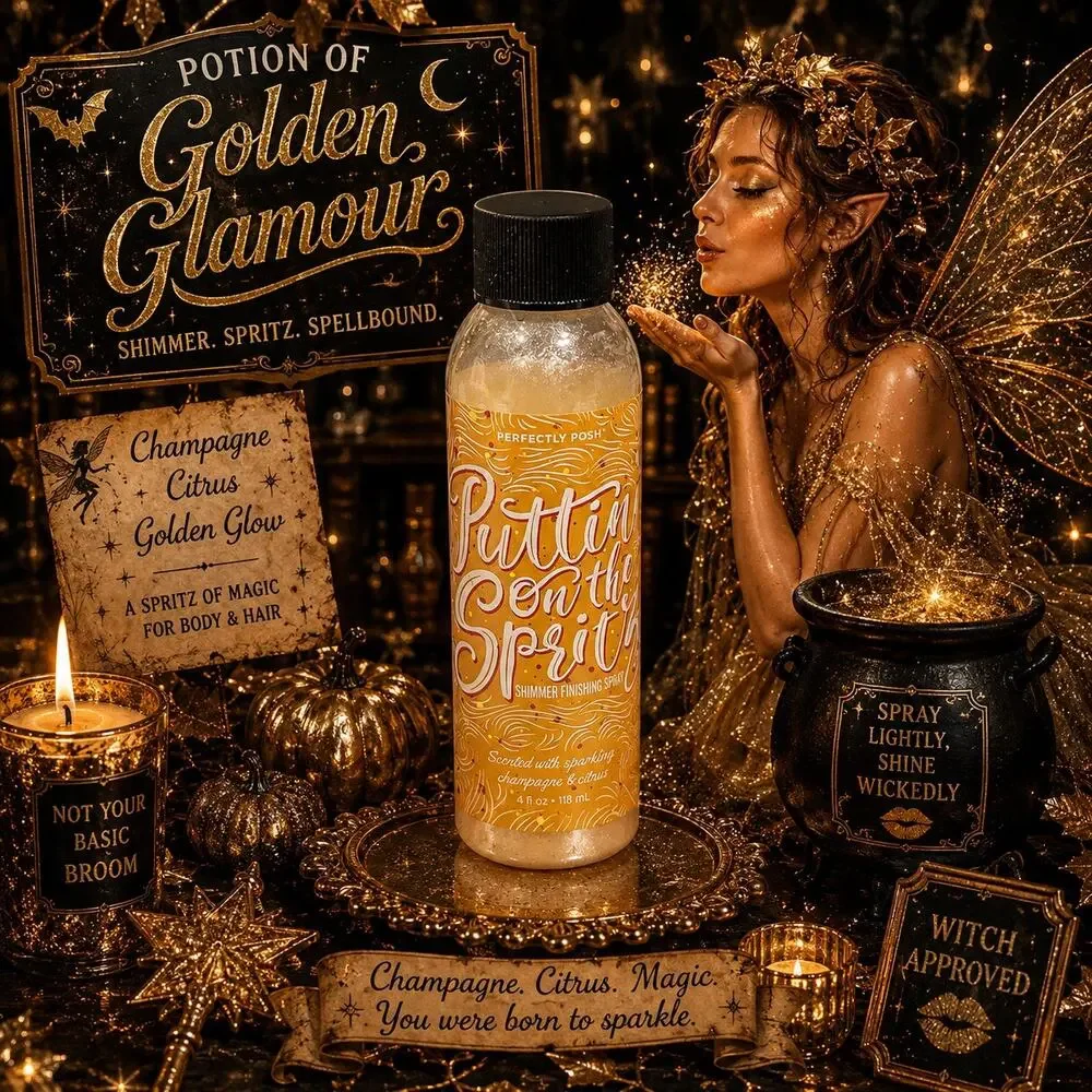 Perfectly Posh Puttin’ On the Spritz Shimmer Finishing Spray 4 oz Retired